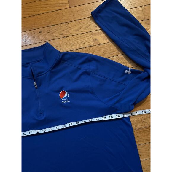 Under Armour Pepsi Blue 1/4 Zip Pullover 2XL HeatGear Long Sleeve - Picture 5 of 7